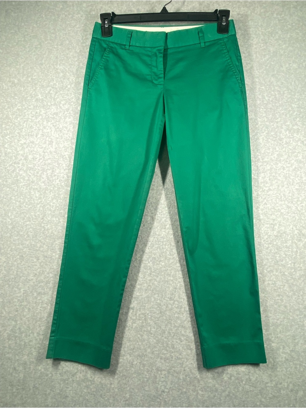 J. Crew stretch dress pants Women's size 2 Straight-Leg green flat front